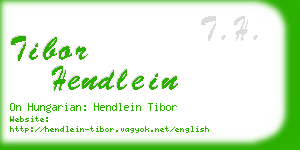 tibor hendlein business card
